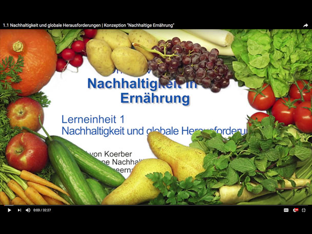 Online-Video-Kurs: Nachhaltigkeit in der Ernährung