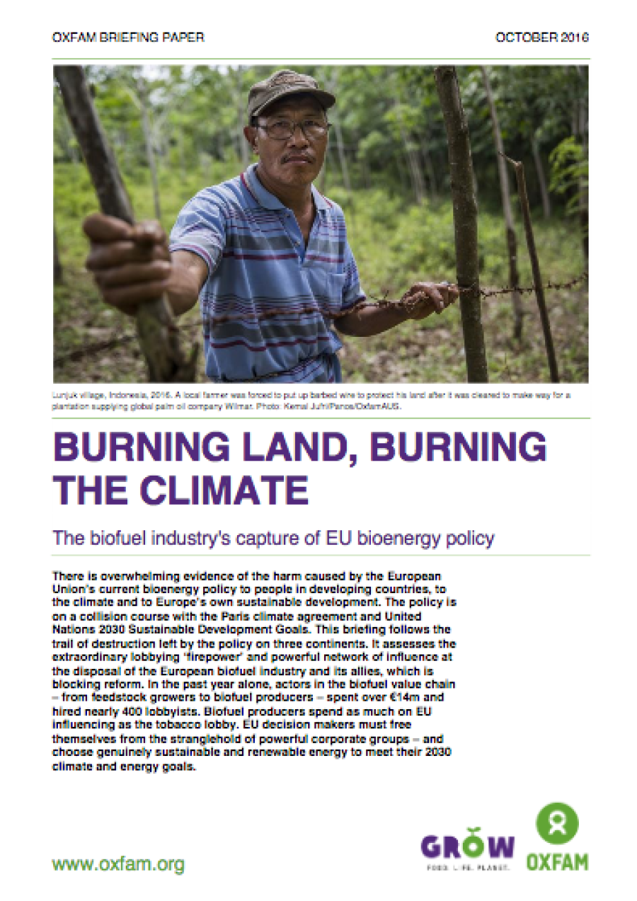 Oxfam-Bericht: Burning Land, Burning the Climate