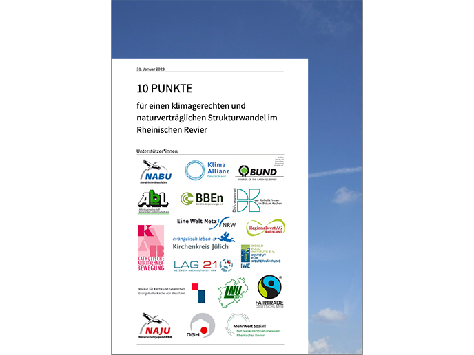 10 Punkte für einen klimagerechten und naturverträglichen Strukturwandel im Rheinischen Revier